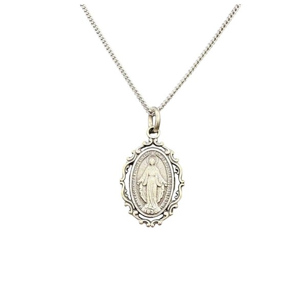 Unbranded Jewelry - Miraculous Medal Necklace Virgin Mary Spiritual 18 inches READ